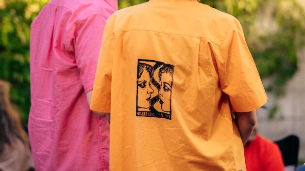 People standing outside.